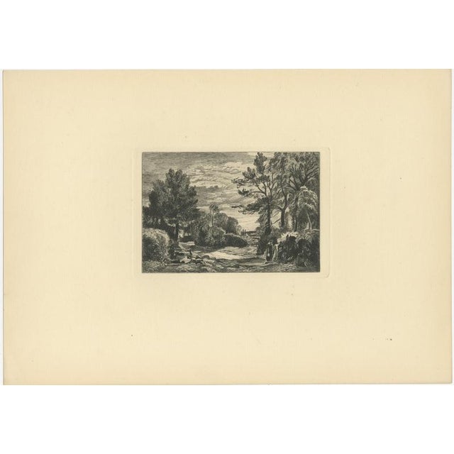 After John Constable, Wooded Lane with Figures, 1875, Etching For Sale - Image 3 of 7