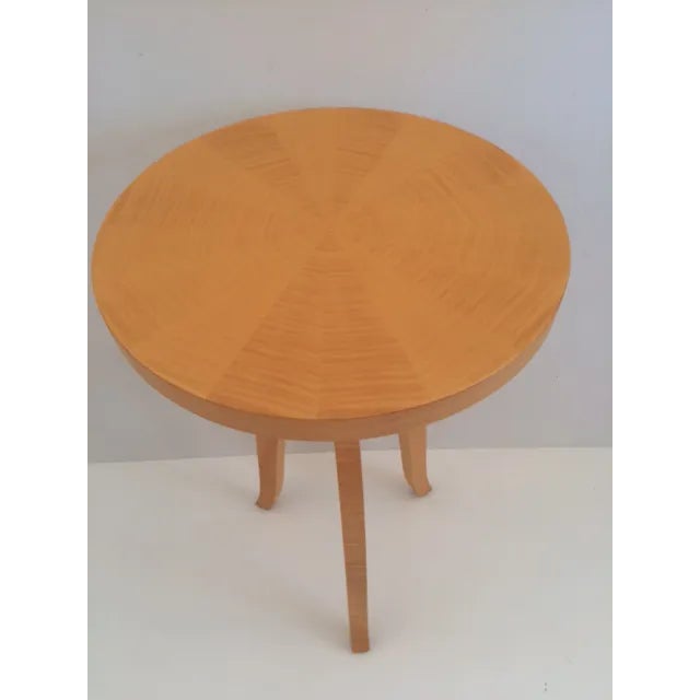 2010s Todd Hase Sycamore Marquetry Gueridon Table For Sale - Image 5 of 10