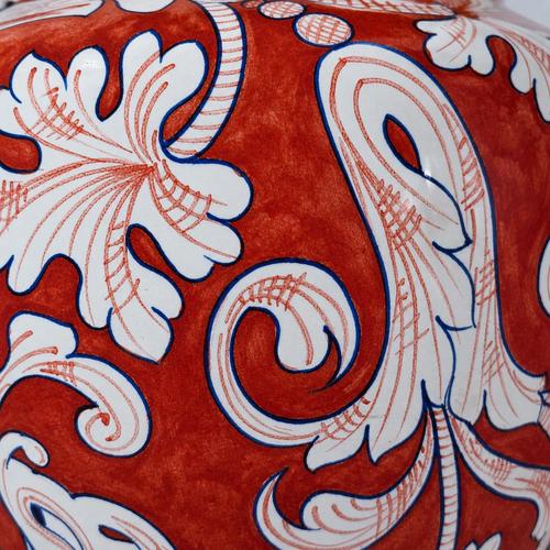 Sicilian Baroque Style Ceramic Lamp For Sale - Image 4 of 9