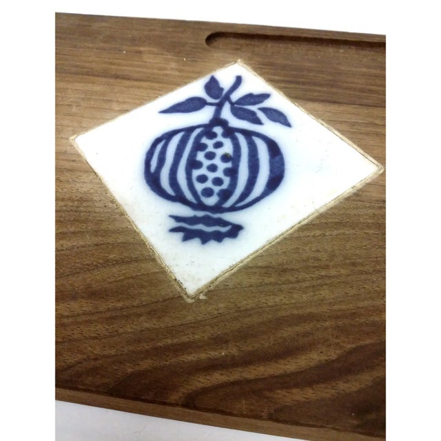 Mid-Century Modern Ernest Sohn Mid-Century Cheese Dip Walnut Platter For Sale - Image 3 of 10