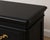 Pair of Vintage Black Painted French Provincial 3-Drawer Nightstands With Gilded Brass Hardware For Sale - Image 6 of 8