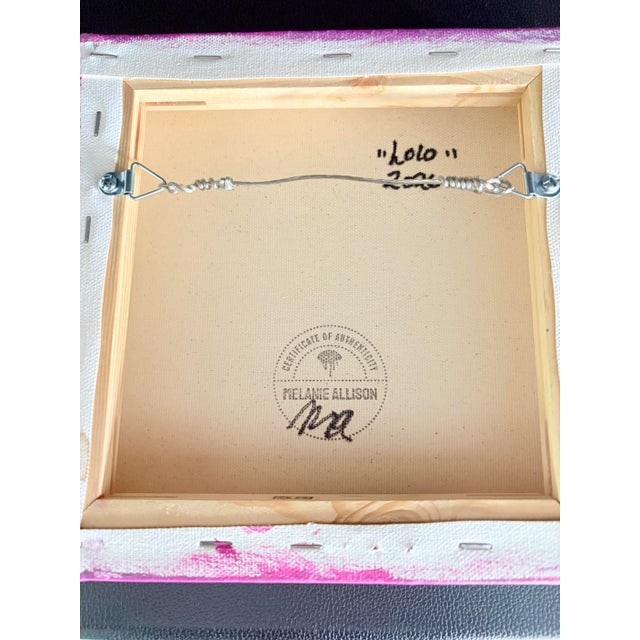 “Lolo” by Melanie Allison – Original 8x8 Mixed-Media - Rustic Ranch Series For Sale In Austin - Image 6 of 6