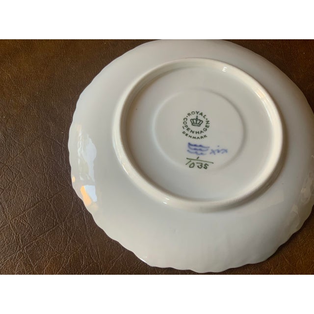 1980s Royal Copenhagen Blue Fluted Half Lace Cup & Saucer 1035 For Sale - Image 9 of 9