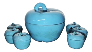 Ceramic Fruit Salad Set from Ernestine, 1960s, Set of 7