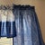 Blue Oriental Cafe Curtains 45 Length Kitchen / Bathroom Set of 2 Panels & 2 Valances 16 X45 Wide For Sale - Image 6 of 10