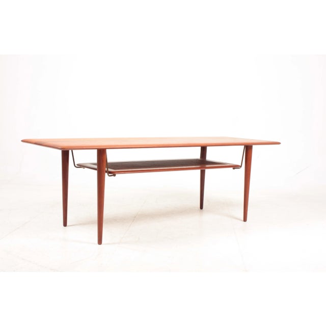 Mid-Century Modern Midcentury Low Table in Solid Teak and Cane by White & Mølgaard, Made in Denmark From France & Søn / France & Daverkosen For Sale - Image 3 of 11
