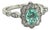 Natural Colombian Emerald Diamond Ring 14k W Gold 0.80 TCW Certified, Size 6.5 For Sale