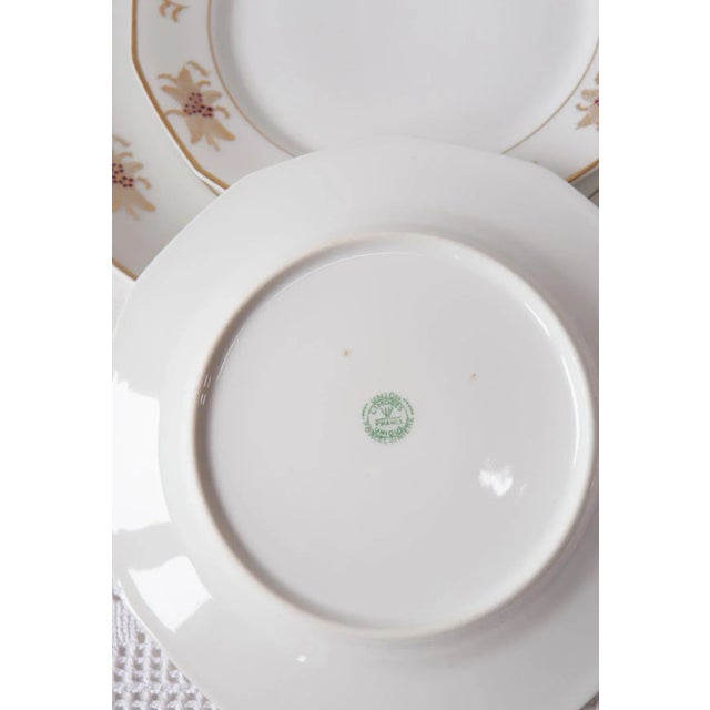 Ceramic Porcelain Dessert Service from Limoges, 1930s, Set of 9 For Sale - Image 7 of 8