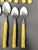 Mid-Century Modern Vintage Cambridge Stainless Steel Flatware Bamboo Look Plastic Handles - Set of 15 For Sale - Image 3 of 6