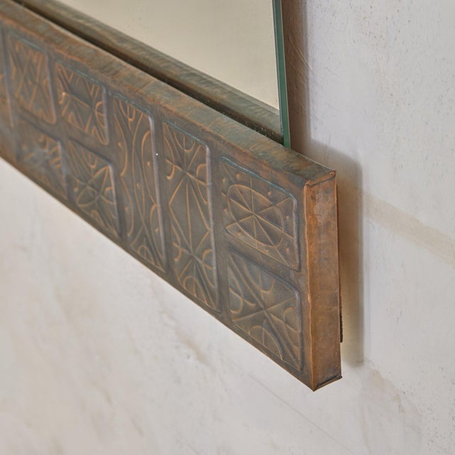 Black Italian Copper Wall Mirror by Santambrogio E De Berti, 1960s For Sale - Image 8 of 12