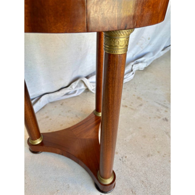 Early 20th Century French Walnut Empire Style Side Table For Sale - Image 4 of 12