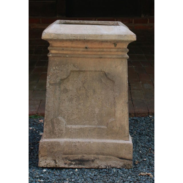English Antique English Square Plinth-Form Chimney Pot For Sale - Image 3 of 9