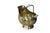 This antique Dutch-style brass coal scuttle or fireside ash bucket displays a highly decorative, helmet-shaped silhouette...