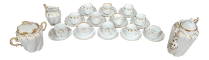 19th Century Louis XV Rococo Porcelain Tea Service, Set of 27