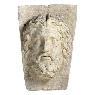 Vintage Cast Stone Asclepius For Sale