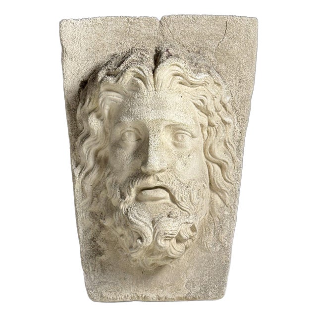 Vintage Cast Stone Asclepius For Sale