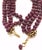 2010s Early 20th Century Iradj Moini Necklace Ruby Carved Melon Citrine Topaz Pendant Collar Collier Choker Statement Gold Plated For Sale - Image 5 of 8