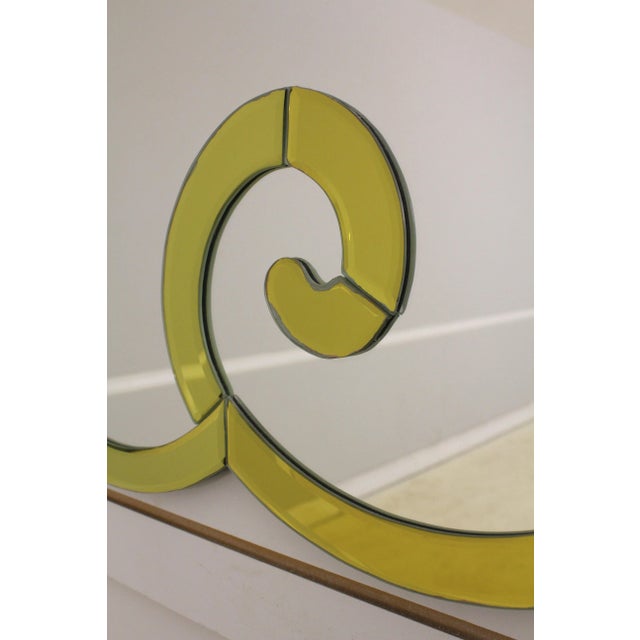 Glass Italian Hollywood Regency Decorator Mirror For Sale - Image 7 of 10