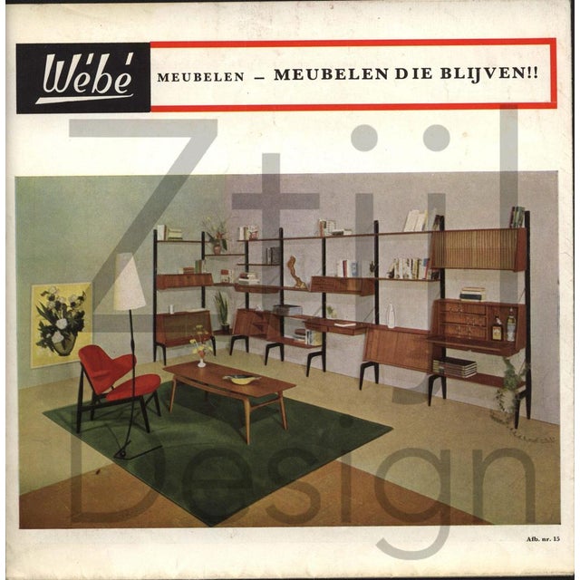 Wall Unit with Secretaire by Louis van Teeffelen for Wébé, 1960s For Sale - Image 9 of 12