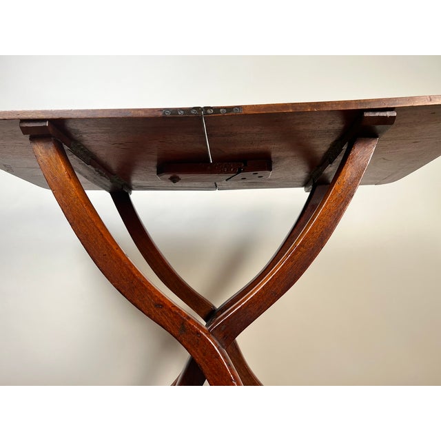 Mid 19th Century Antique English Regency Mahogany Folding Coaching or Sporting Table C. 1825–1845 For Sale - Image 5 of 9