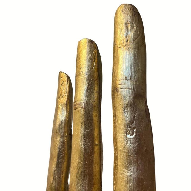 1970s Italian Golden Wood Hand Chair in the style of Pedro Friedeberg, 1970s For Sale - Image 5 of 7