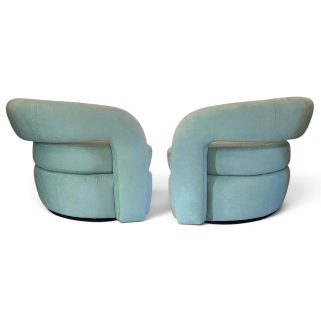 Early 21st Century Signed Weiman Targa Swivel Chairs, a Pair For Sale - Image 5 of 17