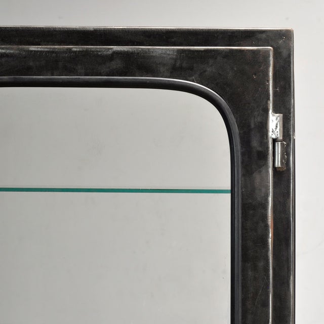 Black Vintage Medical Cabinet with Glass, 1970s For Sale - Image 8 of 10