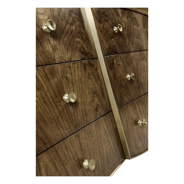 Modern French Walnut Dresser For Sale - Image 4 of 6