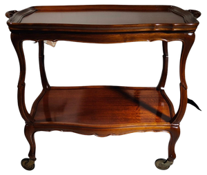 Italian Fruitwood Bar Cart, 1950s