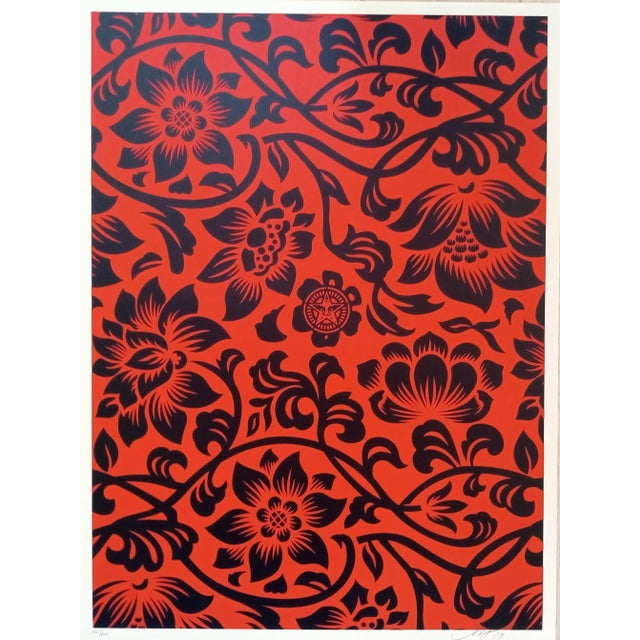 Black Shepard Fairey (Obey), Floral Takeover, 2017, Screenprint For Sale - Image 8 of 8