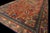 Aesthetic Persimmon Background Color With Allover-Floral Design Antique Chinese Rug For Sale In New York - Image 6 of 9