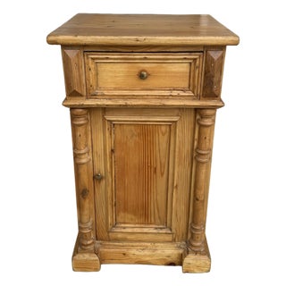 Early 1900s Solid Pine Nightstand For Sale