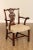 High Quality Solid Mahogany Carved Frame Armchair with Custom Upholstered Seat