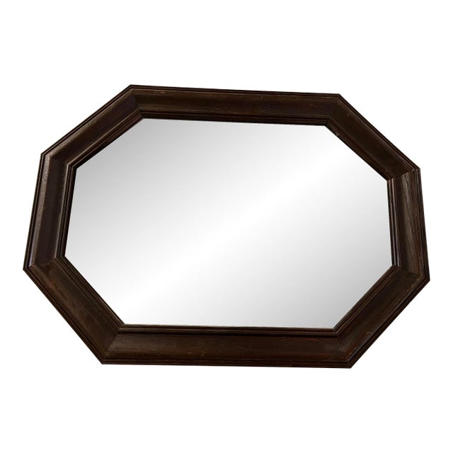 Mid Century Country Painted Scene Wall Mirror For Sale