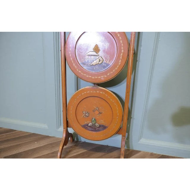 Paint Victorian Burnt Orange Lacquered 3-Tier Cake Stand, 1930s For Sale - Image 7 of 8