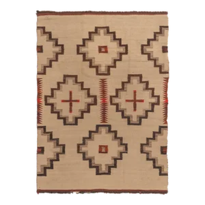 Vintage Navajo Style Rug 4'3 X 6'2