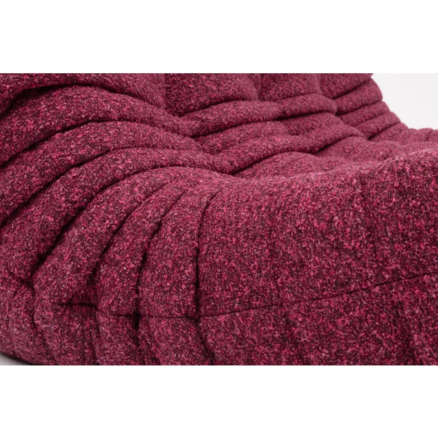 Ligne Roset Togo 3-Seater in Wild Berry Bouclé - Vintage Restored & Authentic For Sale - Image 11 of 18