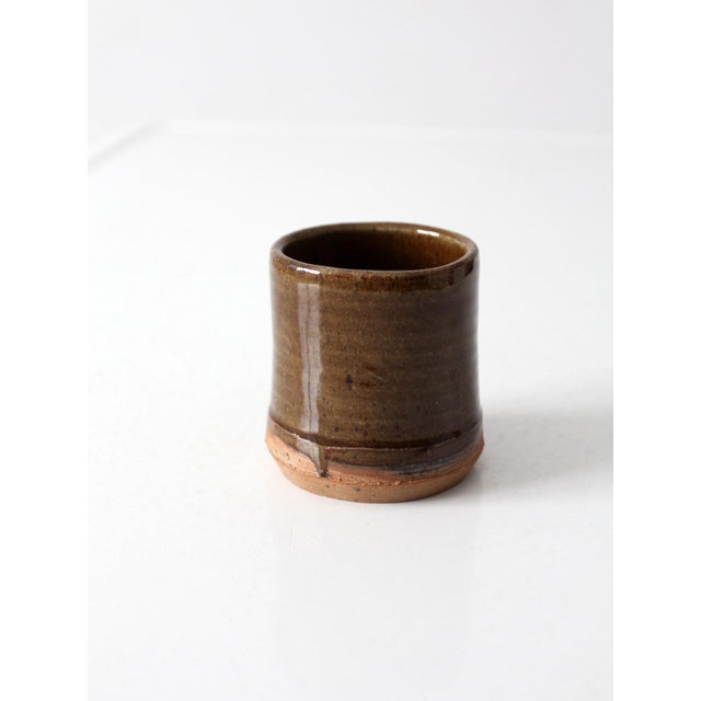 Vintage Handmade Studio Pottery Cup For Sale - Image 4 of 11