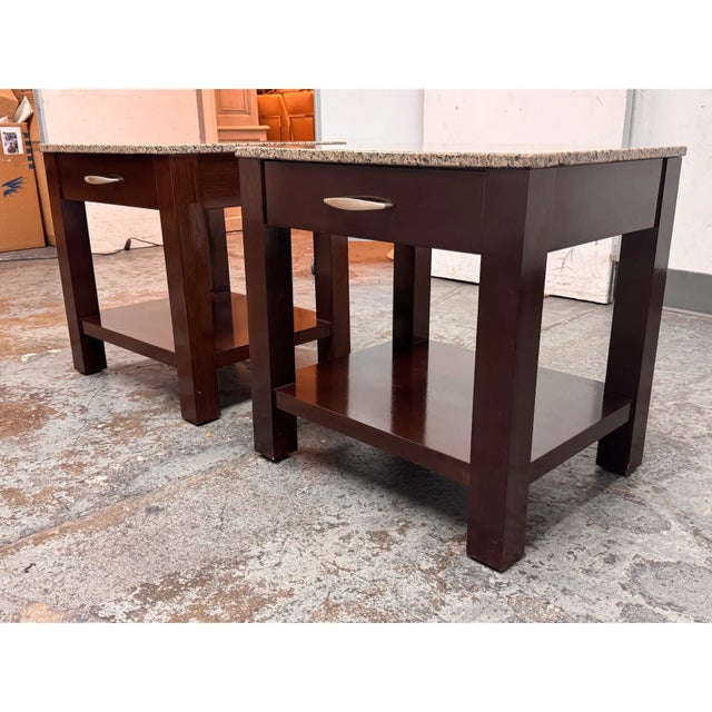 Bermanfalk Bespoke Nightstands, Pair For Sale - Image 4 of 11