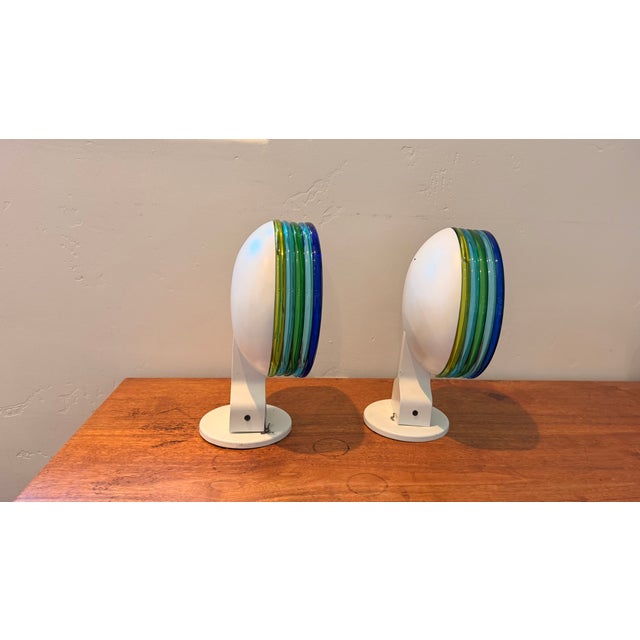 1980s Leucos L670 Italian Murano and Metal Glass Sconces - a Pair For Sale - Image 14 of 14