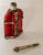 Moroccan Perfume Bottle Sprinkler With Embossed Metal Overlay and Red Glass For Sale - Image 12 of 12