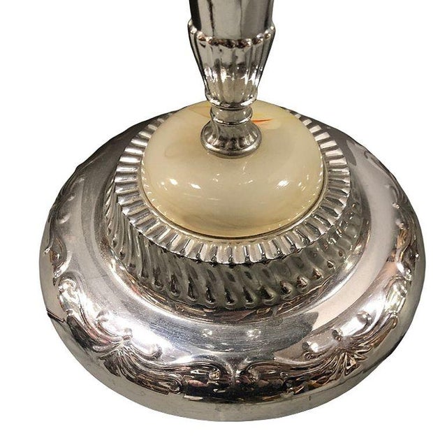 Chrome Art Deco Light Up Chrome Douglas Dc-3 Airplane Drink Side Table, Art Glass Base For Sale - Image 8 of 8