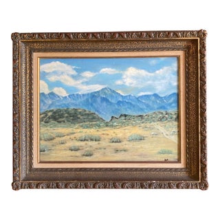 Vintage Painting of Desert Landscape - Signed For Sale
