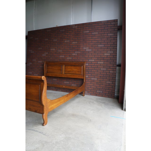 Ethan Allen Country French Queen Sleigh Bed Chairish