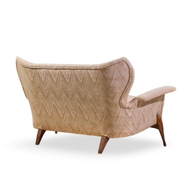 Wood Ben Seibel Mid Century Walnut Gala Settee Sofa For Sale - Image 7 of 9