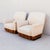 Vintage Italian Art Deco Club Chairs in Walnut Burl and Edelman Leather For Sale - Image 10 of 12