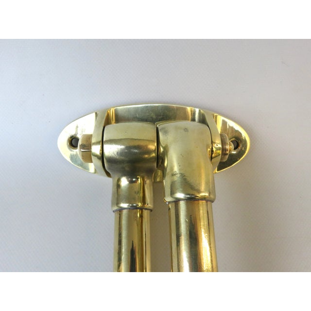 Metal Art Deco Brass Towel Holder For Sale - Image 7 of 18