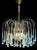 Pair of Blue Iridescent Murano Glass Waterfall Chandeliers For Sale - Image 6 of 8