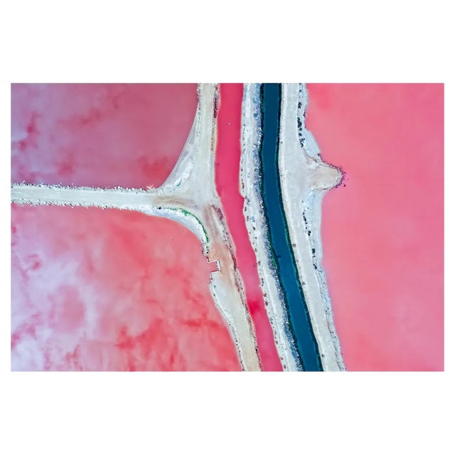 Robbie Goodhall, Aerial View Over the Stunning Colourful Lake at Hutt Lagoon, Port Gregory, Western Australia, Photographic Paper For Sale