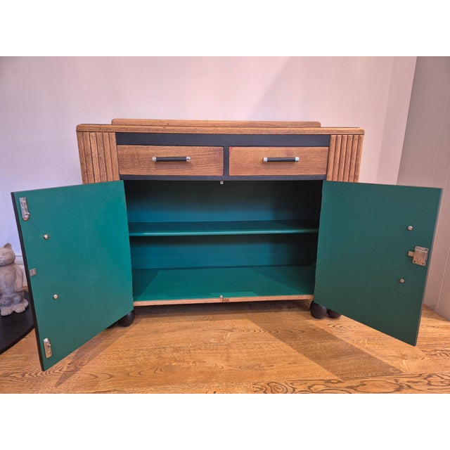 Art Deco Oak Sideboard, 1930s For Sale - Image 14 of 18